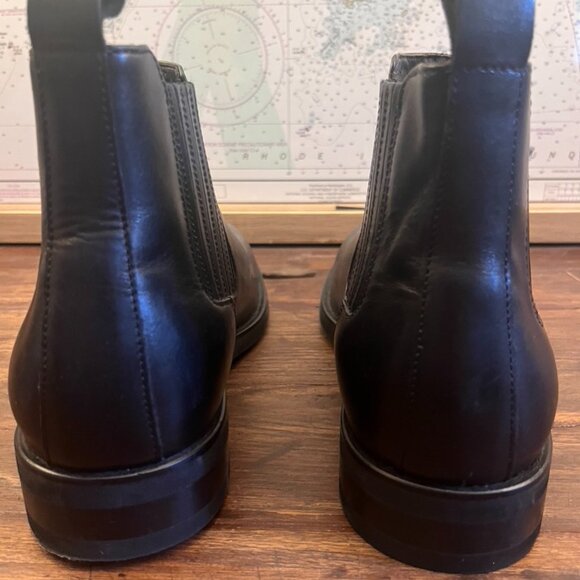 Massimo Dutti Mens Black Leather Stretch Ankle Boot EU 40 main image 7